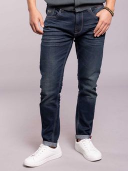 ROOKIES - Dark Blue 5 Pocket Low-Rise Ankle Length Jeans