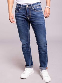 ROOKIES - Med Blue 5 Pocket Low-Rise Ankle Length Jeans
