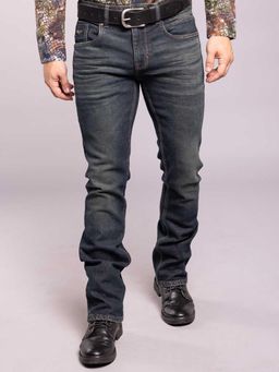 ROOKIES - Green 5 Pocket Slim Fit Low-Rise Boot Leg Jeans