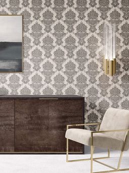 Excel - Wallpaper Alexanderstone In Grey Floral Damask