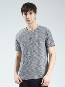 Rock.it - Men Grey Round Neck Half Sleeves T-Shirt