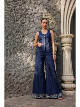 PUNEET KAPOOR LABEL - Indigo Diamond Jumpsuit
