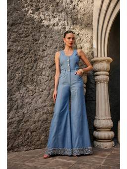 PUNEET KAPOOR LABEL - Blue Diamond Jumpsuit