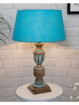 Homesake - Blue French Trophy Table Lamp Turquoise Shade