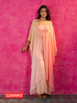 Gajra Gang - Frida Farida Pink Chiffon Tie Dye Kaftan