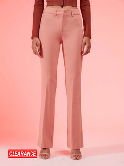 RSVP by Nykaa Fashion - Salmon Pink Fit And Flare Pants