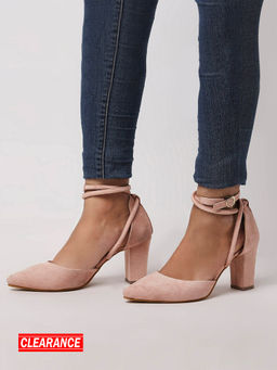 Twenty Dresses by Nykaa Fashion - Pink Pointed Toe Block Mules