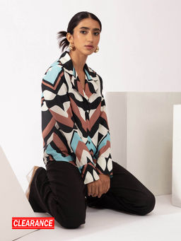 Twenty Dresses by Nykaa Fashion - Work Multicolor Graphic Shirt