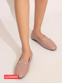Twenty Dresses by Nykaa Fashion - Nude Pink Square Toe Loafers