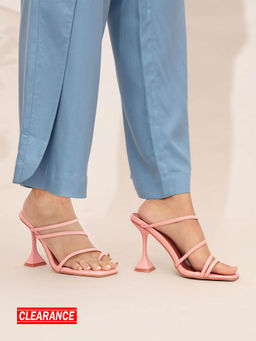 Twenty Dresses by Nykaa Fashion - Pink Square Toe Flared Heels