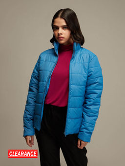 Twenty Dresses by Nykaa Fashion - Cobalt Blue Puffer Jacket