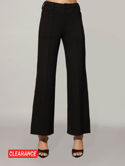 Twenty Dresses by Nykaa Fashion - Basics Black Solid Fit And Flare Jeggings