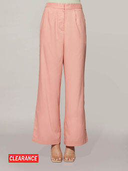 Twenty Dresses by Nykaa Fashion - Pink Wide Leg High Waist Pants