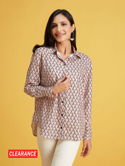 Twenty Dresses by Nykaa Fashion - Work Multicolor Geometric Print Shirt