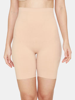 Zivame - Medium Control Mid waist 12 Hour Seamless Thigh Shaper - Nude