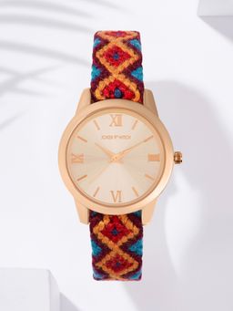 Joker and Witch - Joker & Witch Sundown Strand Rose Gold Watch Featuring A Tribal Macrame Strap - AMWW846 (M)