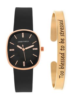 Joker and Witch - Joker & Witch Gold Mirage Watch with Bracelet Stack - JWBS1085 (M)