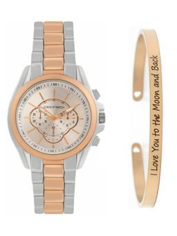 Joker and Witch - Joker & Witch Golden Link Watch with Bracelet Stack - JWBS1111 (M)