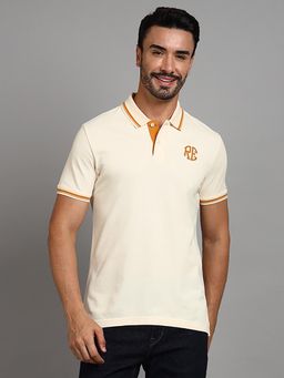 Royal Enfield - Chest Embroidery Polo Off-White T-Shirt