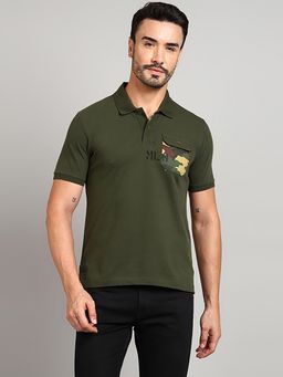 Royal Enfield - Sun Fade Mlg Polo Dark Olive T-Shirt