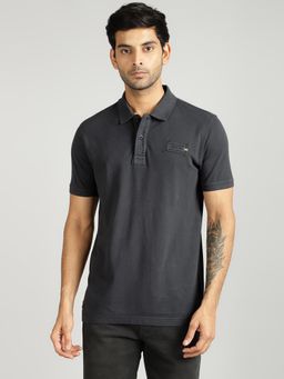 Royal Enfield - The Legend Rides On Polo T-Shirt Grey