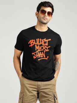 Royal Enfield - Bullet Meri Jaan Graffiti T-Shirt Black