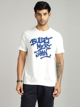 Royal Enfield - Bullet Meri Jaan Graffiti T-Shirt White