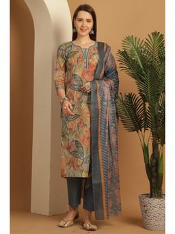 Rajnandini - Women's Cotton Blend Floral Printed Kurta with Pant & Dupatta (Set of 3)