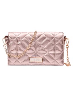 Hamster London - Women Mosaic Rose Gold Crossbody Bag with Detachable Chain (M)