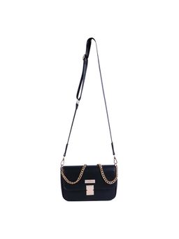 Hamster London - Women Glow Up Black Crossbody Bag with Detachable Strap (M)
