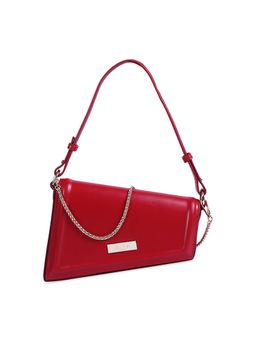 Hamster London - Women Freefall Red Shoulder Bag with Detachable Chain (M)