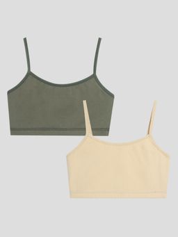Sillysally - Girls Double Layer Multi-Color Bralettes (Pack of 2)