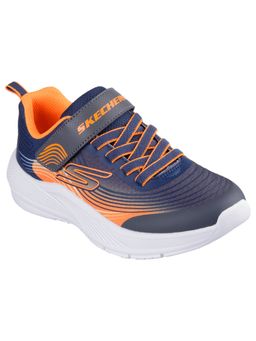 SKECHERS - Microspec Advance Navy Blue Orange Casual Sneakers