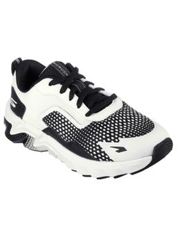 SKECHERS - Boys Elite Sport Tread White Black Casual Sneakers