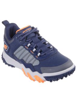 SKECHERS - Boys Elite Sport Field Navy Blue Charcoal Casual Sneakers