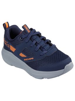 SKECHERS - Boys Go Run Elevate Navy Blue Orange Running Shoes
