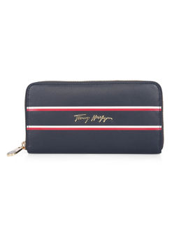 Tommy Hilfiger - Greta Women Leather Zip Around Wallet - Navy 12 Card Slot (S)
