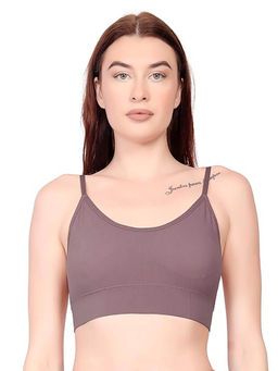 BRACHY - Womens Lightly Padded Spandex Bralette Comfortable Fit Purple