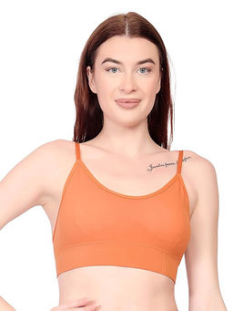 BRACHY - Women Full Coverage Lightly Padded Beginners Bralette Bra Brown