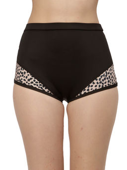 Cukoo - Animal Printed Black Swim Bottom