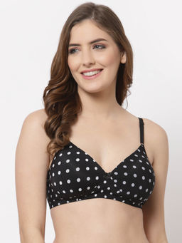 Cukoo - Polka Dot Lightly Padded Everyday Bra Black