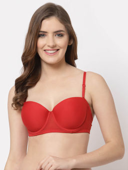Cukoo - Padded Underwired Multipurpose Bra Red