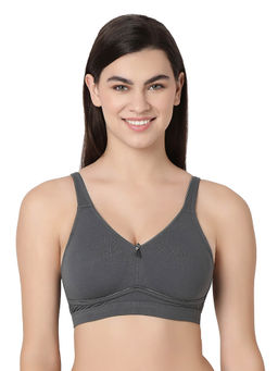 Juliet - Women Non Padded T-Shirt Bra Kiara Dark Grey