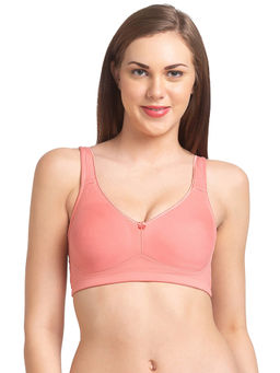 Juliet - Women Cotton Non-Padded Minimizer Bra Rose Peach
