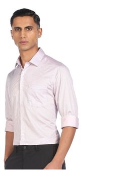 Arrow - Men Light Pink Spread Collar Printed Formal Shirt