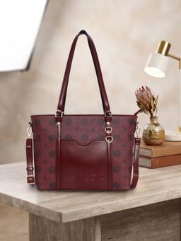 ESBEDA - Maroon Pocket Shoulder Bag with Detachable Strap
