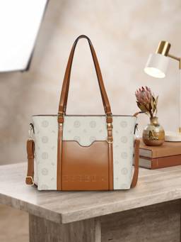 ESBEDA - Beige Pocket Shoulder Bag with Detachable Strap