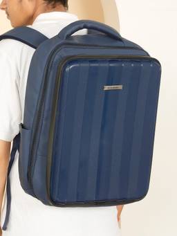 Teakwood - Leathers Navy Blue Unisex 35L Laptop Backpack