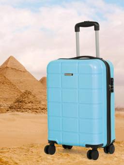 Teakwood - Leathers Unisex Aqua Hard Sided Cabin Size Trolley Bag