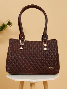 Teakwood - Leathers Women Brown Quilted Shoulder Bag